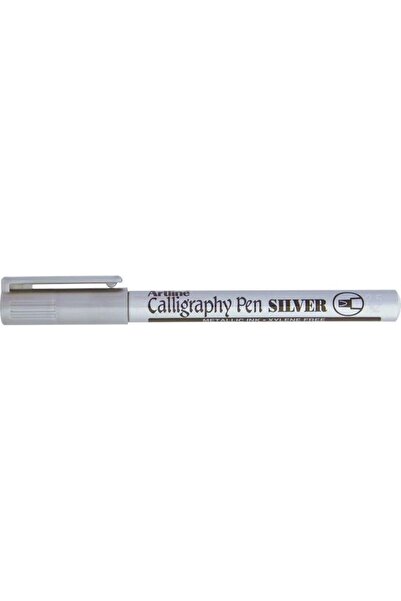 artline Calligraphy marker, metal body, 2.5mm felt tip - silver