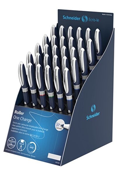 SCHNEIDER SIS Display One Change, 30 rollere cu cerneala 0.6mm-(12x albastru,...