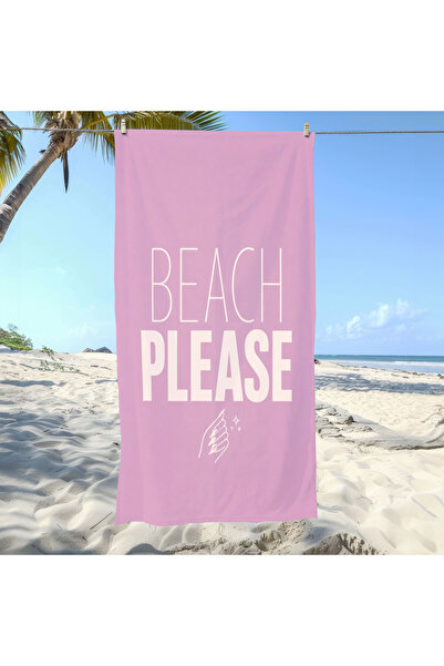 Piloji Pink Design Beach Towel Quick Drying Cotton Sea Pool Towel 75X150 cm B...