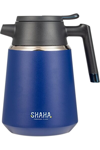 SHAHA Stainless Steel Thermal Flask, 1.8 Liters, Decorative Blue Color