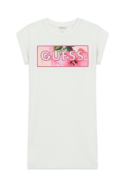 Guess Kız Çocuk Beyaz Elbise