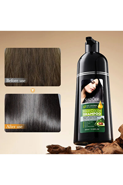 unbranded Șampon colorant negru pentru acoperire rapidă, culoare intensă și s...