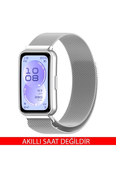Dexmon Huawei Band 11 / 11 Pro Uyumlu Paslanmaz Metal Hasır Kordon Kayış