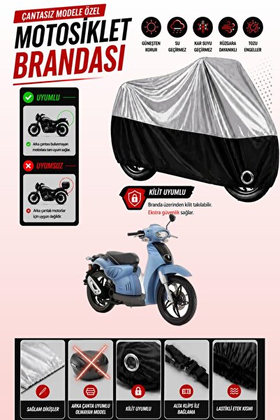Cemku Twin غطاء محرك متوافق مع Aprilia Scarabeo 50 باللون الرمادي من الأعلى و...