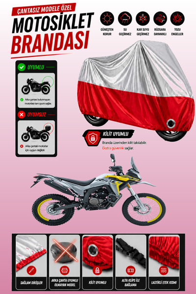 Cemku Twin غطاء محرك متوافق مع Voge 250 Rally باللون الرمادي من الأعلى والأحم...