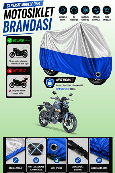 Cemku Twin غطاء محرك متوافق مع RKS RZ 150 باللون الرمادي من الأعلى والأزرق من...