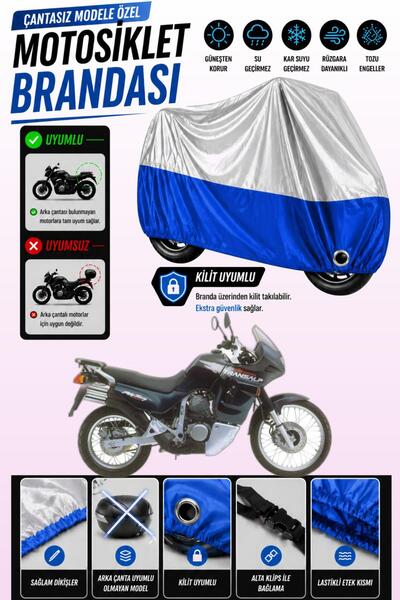 Cemku Twin Top Gray - Bottom Blue Honda XL 600 Transalp Compatible Engine Cov...