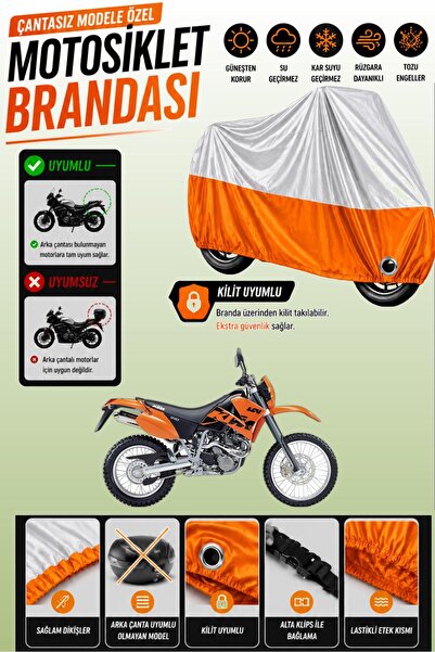 Cemku Twin غطاء محرك متوافق مع KTM 640 Adventure باللون الرمادي من الأعلى وال...