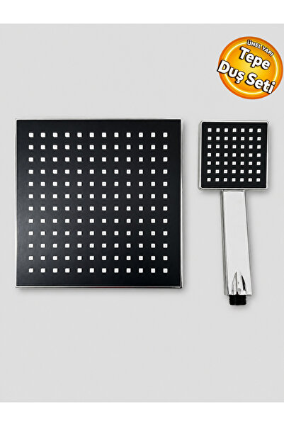 CMC Tools CMC006 Tek Fonksiyonlu Siyah Kare Duş Başlığı Kare Başlık Ve Duş Ba...