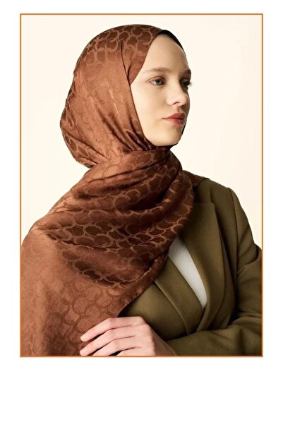 Madam Polo Madame Polo premium Jakar ŞAL halka desen kahverengi