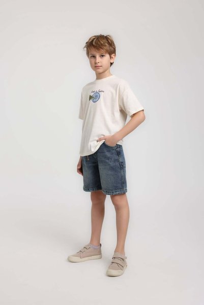 Jack Lions Jacklions Boy's 4-14 Years Old Back Printed Short Sleeve T-Shirt C...