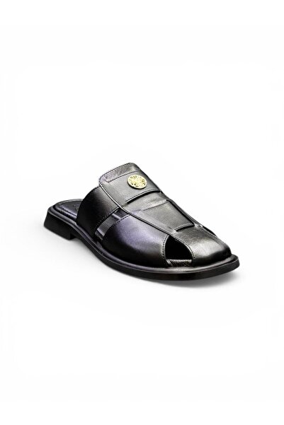 İYİSİNDEN SHOES Genuine Leather Closed Front Women's Slippers Flat Sole Women...