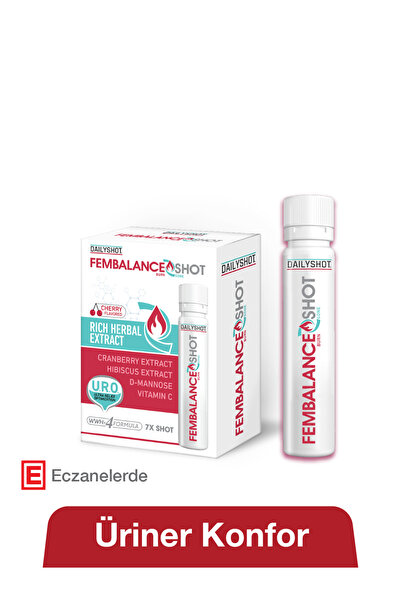 DAILYSHOT Fembalance Shot Cranberry ve D-mannoz ile Üriner Konfor