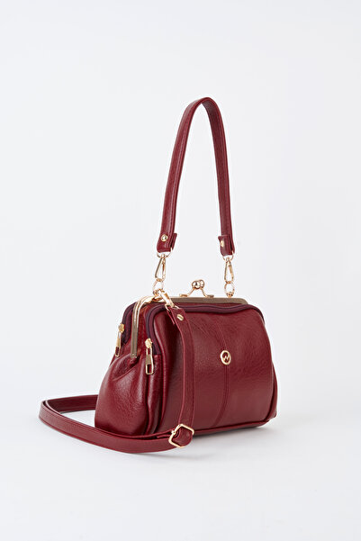 Vivaq Women's Butterfly Claret Red Handbag with Gold Accessories, 4 Compartme...