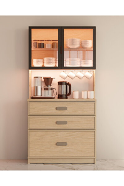 miracool Karanfil Kahve Köşesi / Komple MDF / Led Işıklı