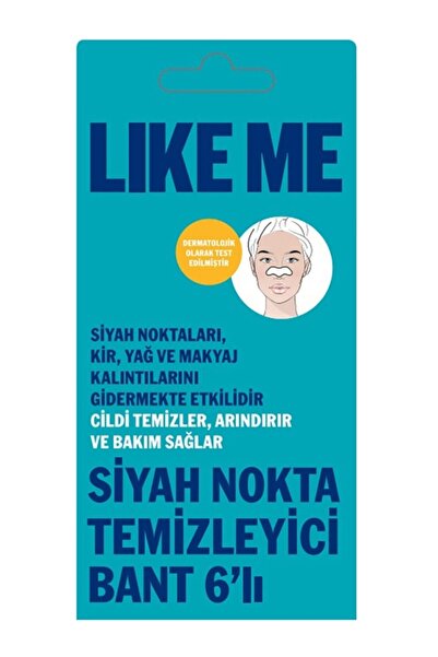 Like me Siyah Nokta Temizleyici Bant 6'lı 1 Adet