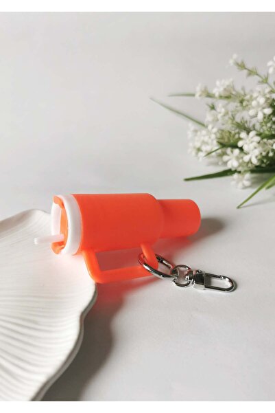 Halley Concept Mini Thermos Figured Charm Keychain Orange – Plastic Bag Ornam...
