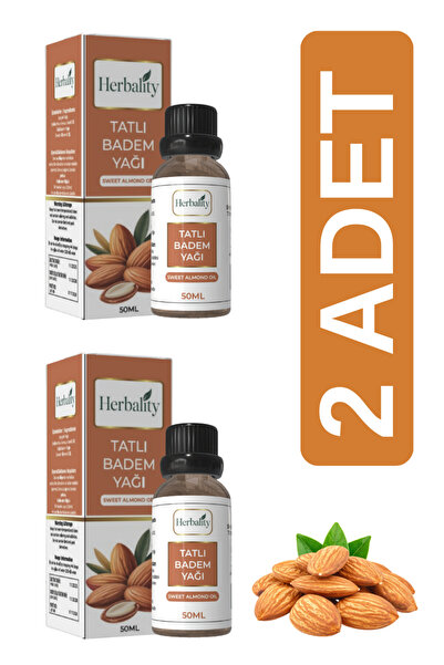 herbalıty زيت اللوز الحلو 50 مل 2*قطعة