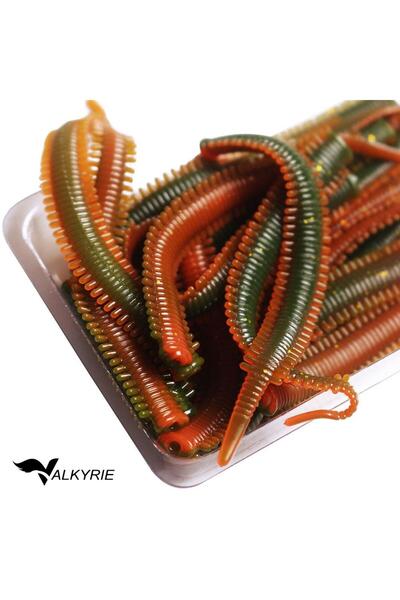 valkyrie 20 Adet Silikon Solucan Yem 8.5cm Esnek Yumuşak Yapay Balık Yemi – S...