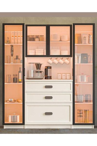 miracool Manolya Kahve Köşesi / Komple MDF / Led Işıklı / Mega