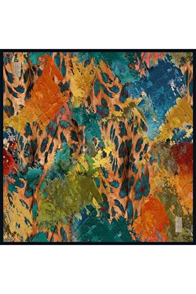 LA BOUTIQUE Sura Silk Scarf Taba Batik Pattern 2560 - 01