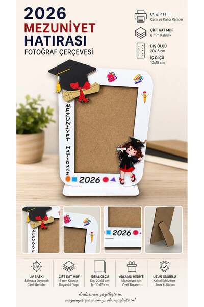 ahgbtoys Mezuniyet Hatırası Çerçeve (5 Adet ) Erkek Ve Kız Modeli