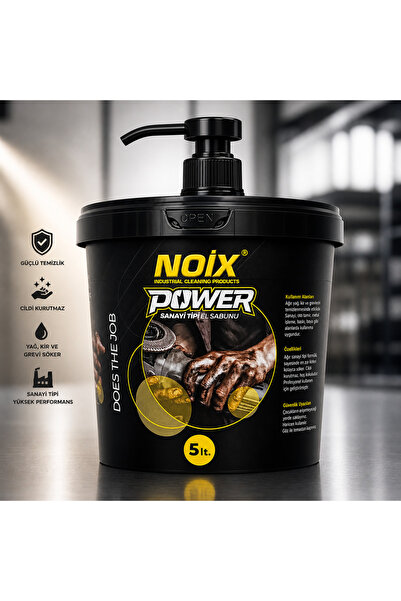 NOİX El Sabunu Power Sanayi Tipi 5 Litre Ağır Yağ ve Kir Çözücü Profesyonel T...