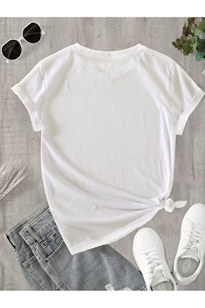 texila Unisex Smile Printed Oversize Crew Neck T-Shirt