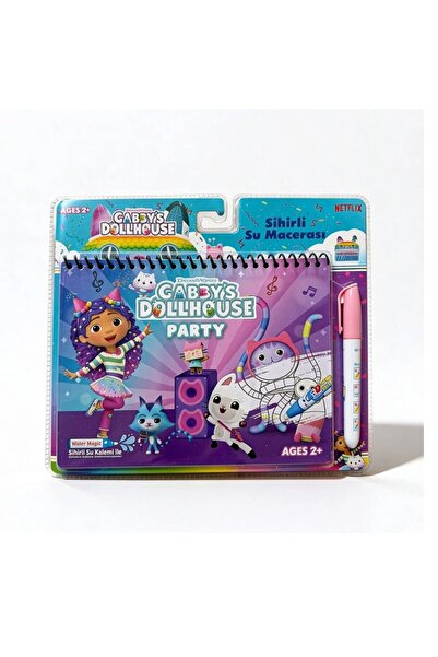 Sayıcı Kids Gabby’s Dollhouse Su Kalemli Sihirli Boyama Kitabı Kedi Temalı Ak...