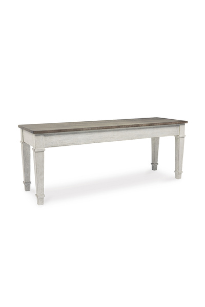 Midas Furniture مقعد خشبي أبيض