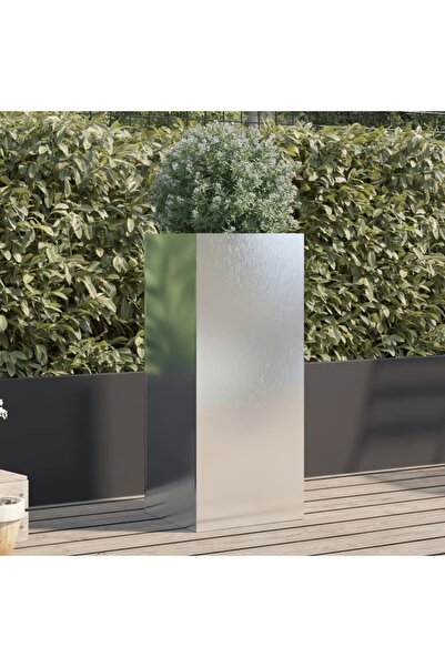 vidaxl Jardiniera, argintiu, 32x29x75 cm, otel inoxidabil