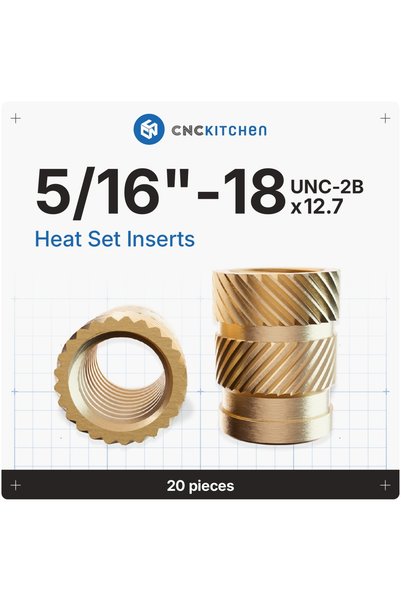 CNC Kitchen Piulite inserabile 5/16" 18x12.7mm 20buc