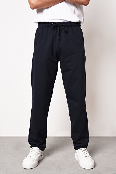 COMEOR Navy Blue Men's Plus Size Straight Leg Pocket Zipper Detailed Relaxed ...