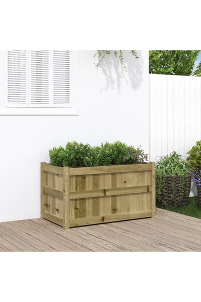 vidaxl Jardiniera de gradina, 90x50x50 cm, lemn de pin impregnat