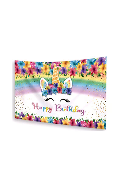 Mirific Party Multicolor decorative textile panel, 120x68 cm, unicorn, PPQT8438
