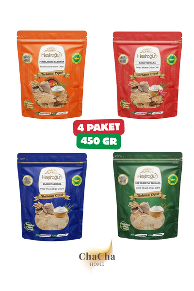 Haşiroğlu Klasik | Bol Yoğurtlu | Fırınlanmış | Acılı Tarhana Cips MIX 450 Gr...