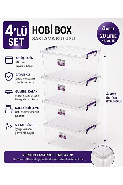 Comeket Plastik Saklama Kabı Kilit Kapaklı Saklama Ve Koruma Erzak Kabı Kutus...