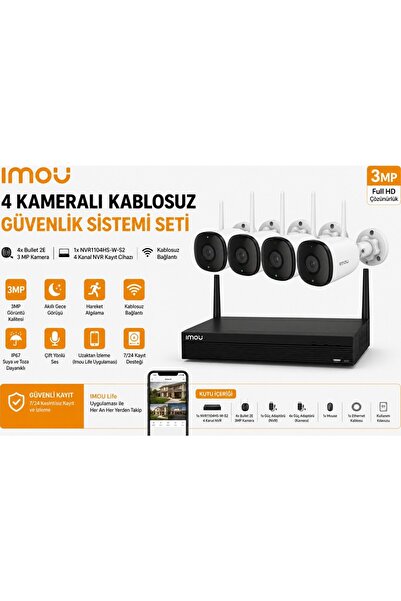 Imou 4'lü Dış Ortam 3mp Kablosuz Kamera Seti