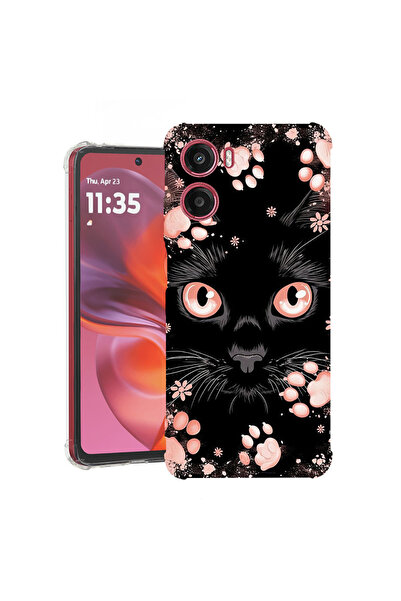 bestcase Husă Antișoc pentru Motorola Moto G06, Black Cat, 2078499 AS 2015