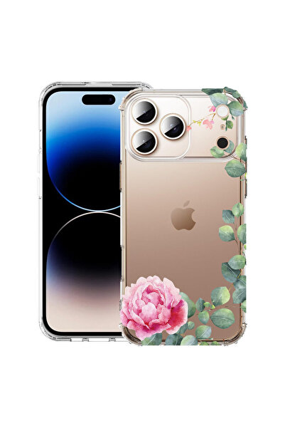 bestcase Husă Antișoc pentru Apple iPhone 17 Pro, Florală - Camelie Minimalis...