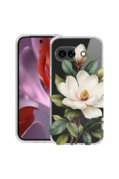 bestcase Husă Antișoc pentru Google Pixel 9 / Pixel 9 Pro, Floral - Magnolie ...