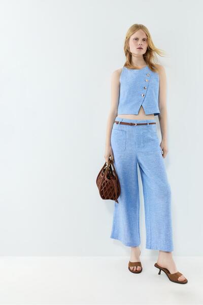 LEFTIES Keten - viskoz culotte pantolon