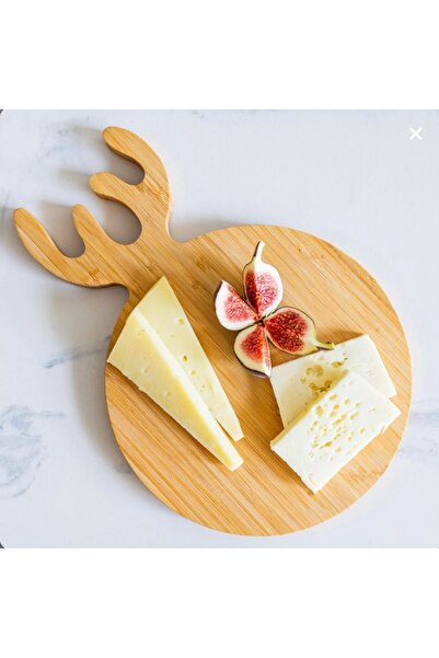 MİEN Bambu Yuvarlak Geyik Tasarım Kesim Panosu 32 Cm