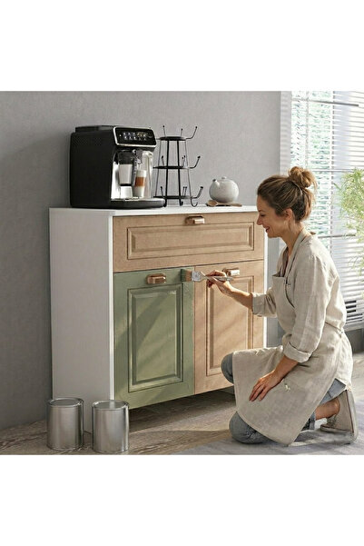 Serçedesign Boyasız(Ham) Çok Amaçlı Dolap - Beyaz | 2 Kapaklı, 1 Çekmeceli, 2...