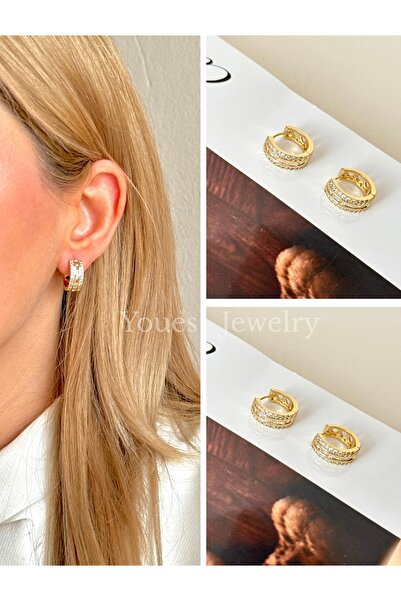 YOUES JEWELRY 316l Çelik CM VİP Seri 14 K Altın Renk Lüx Renk Gold VIP Seri P...