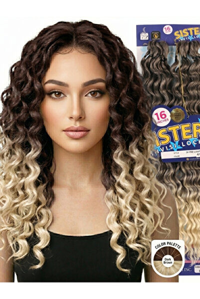 SÇ PERUK شعر سيستر أفرو ويفي - بني بلاتيني أومبري 4-613