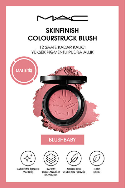 M.A.C Skinfinish Colourstruck Blush 12 Saate Kadar Kalıcı, Yüksek Pigmentli P...