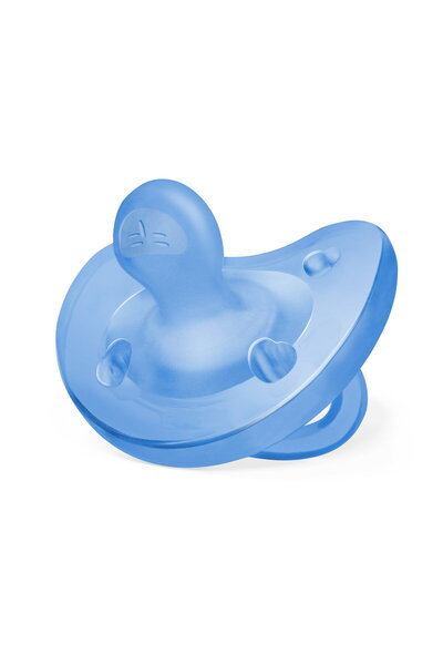 Chicco Анатомична залъгалка PhysioSoft, размер S, синя, 6-16 месеца