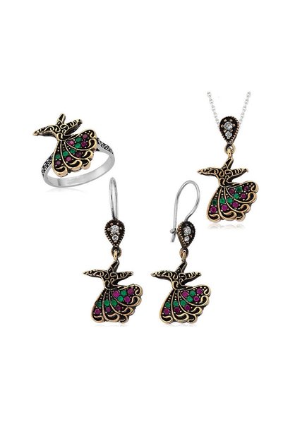 Ervanur 925 Ayar Gümüş Otantik Semazen Set