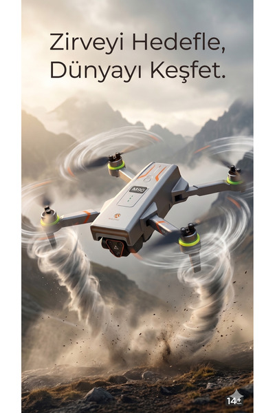 M90 Profesyonel Kameralı Drone | Dahili Ekranlı Kumanda & Katlanabilir Tasarım